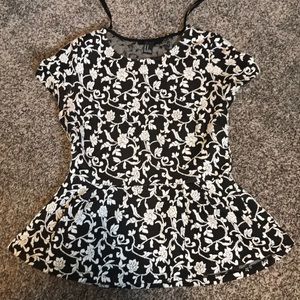 Black and white flower shirt from forever 21